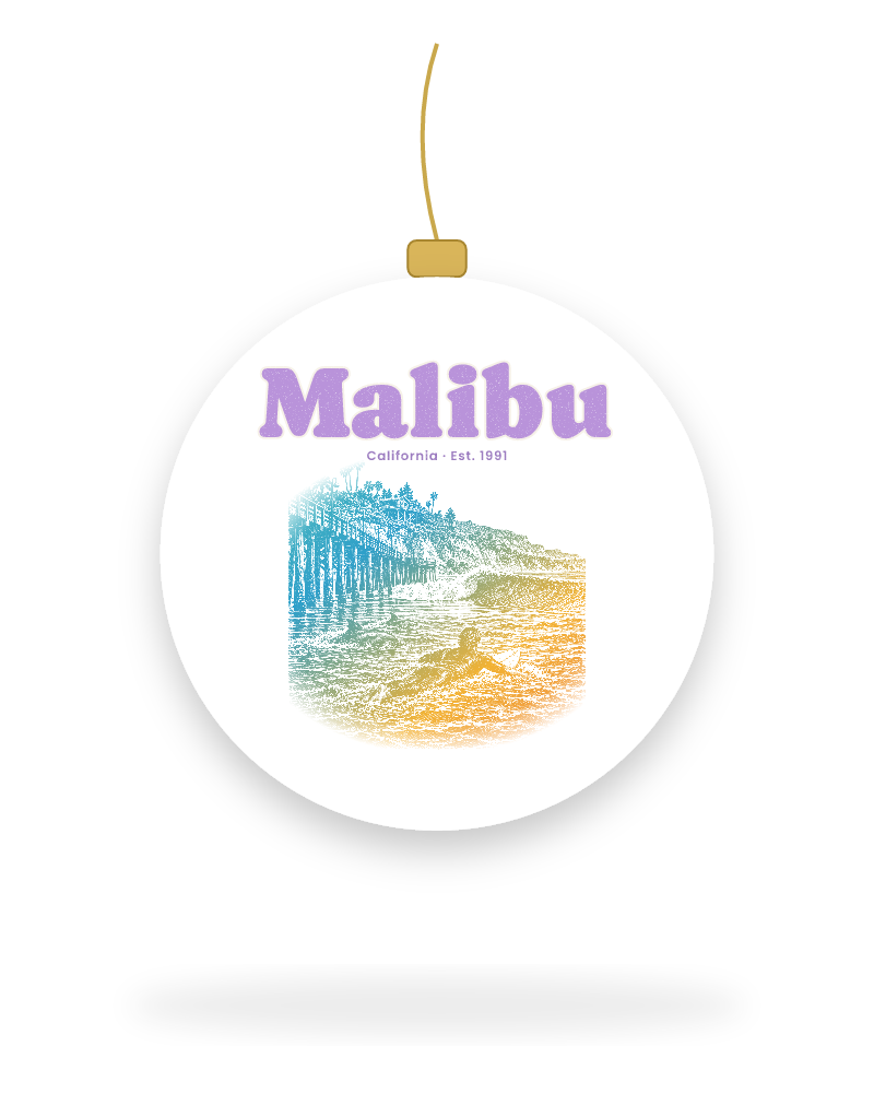 Malibu Point Break Ceramic Ornament