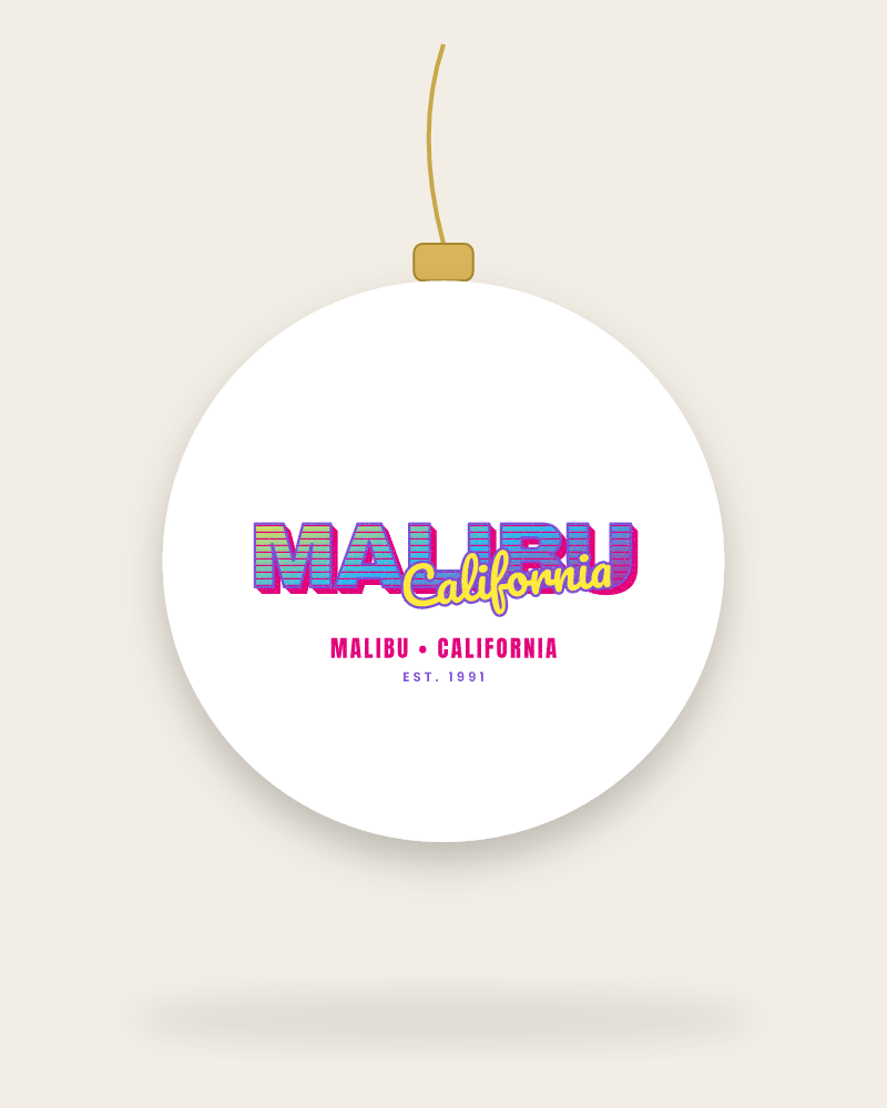 Malibu Music TV Ceramic Ornament