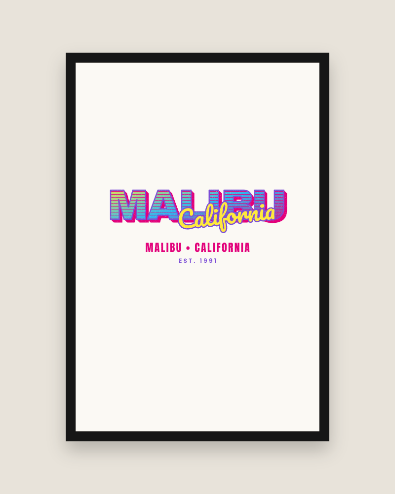 Malibu Music TV Matte Poster