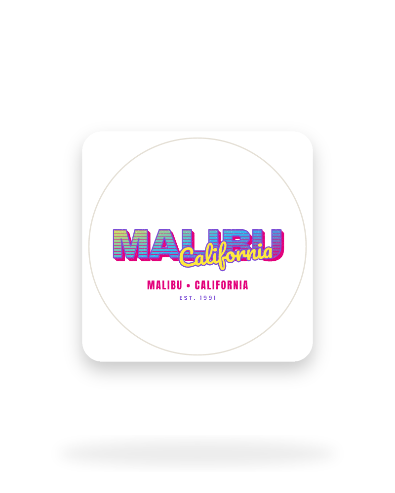 Malibu Music TV Kiss-Cut Sticker