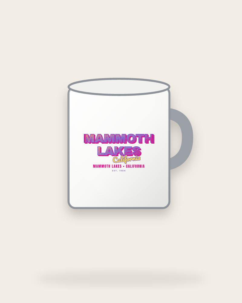 Mammoth Lakes Music TV Enamel Camp Mug