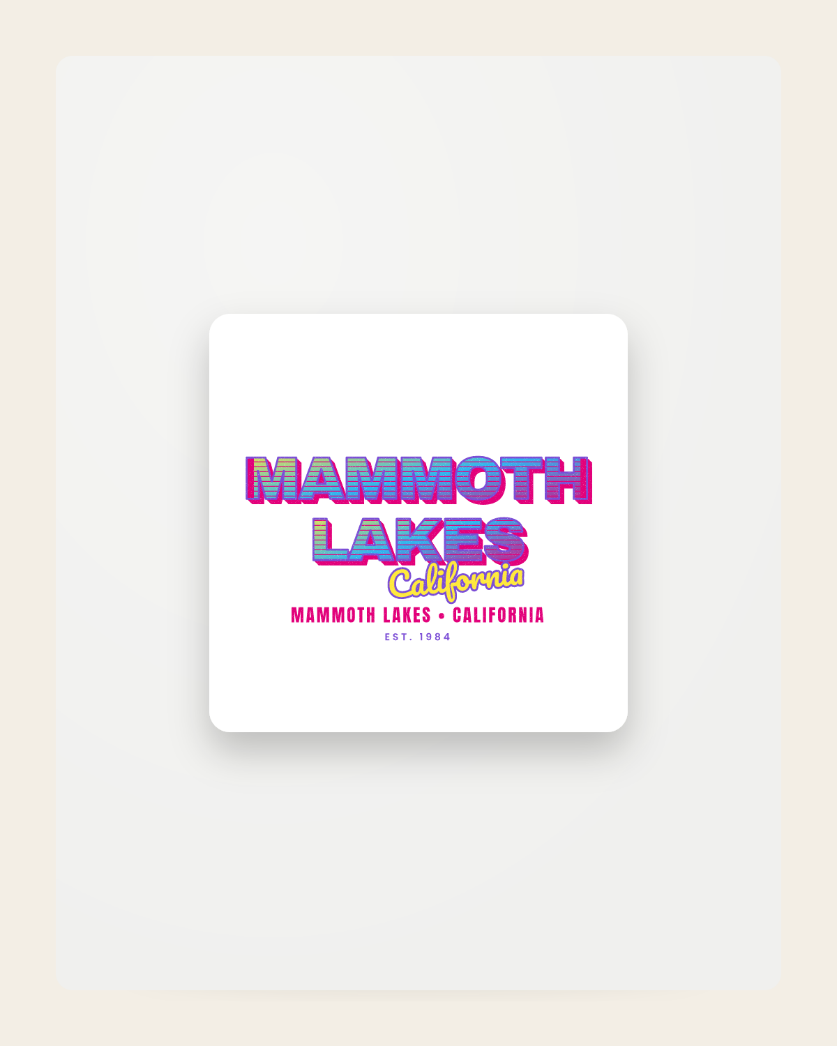 Mammoth Lakes Music TV Fridge Magnet in White