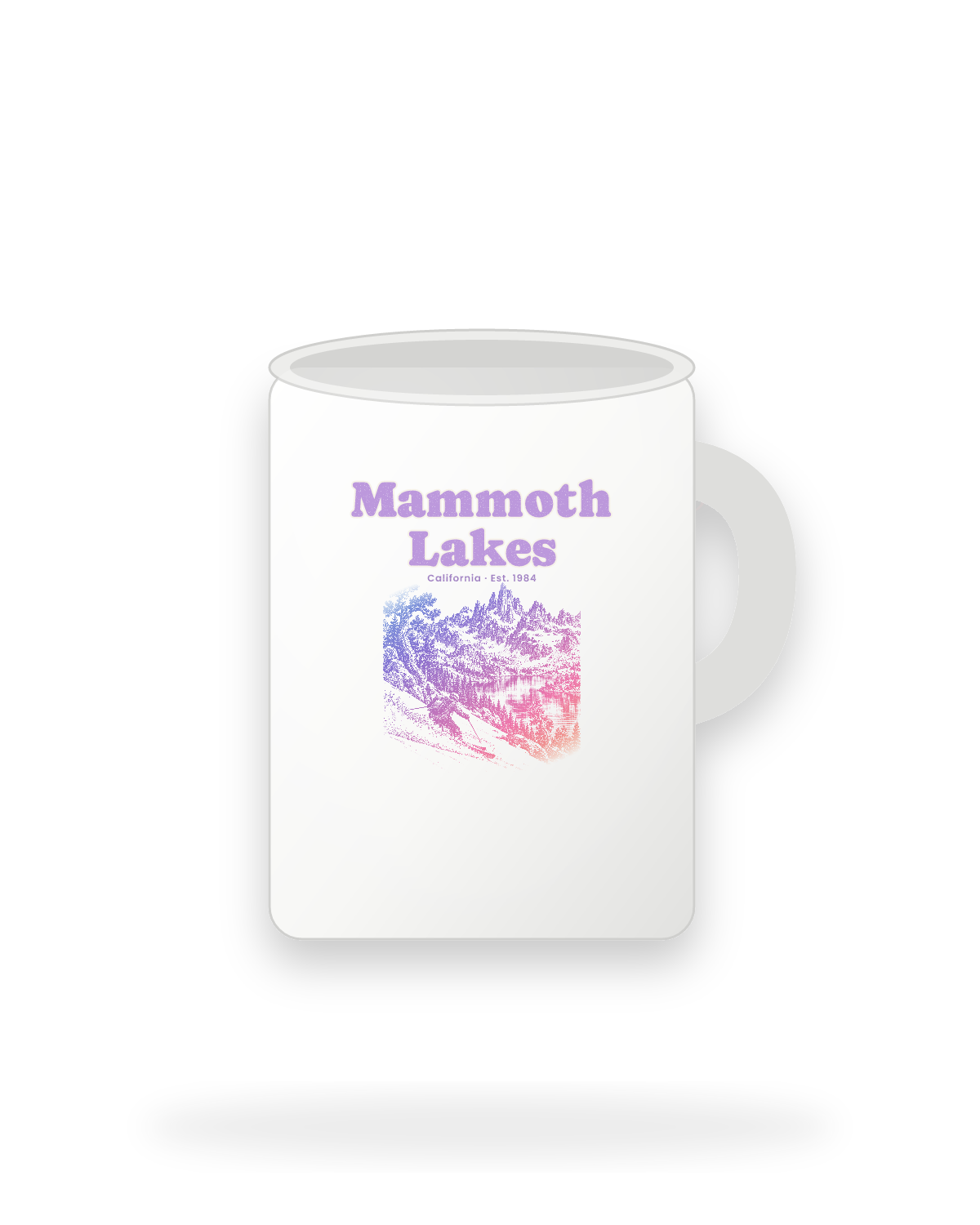 Mammoth Lakes The Minarets Ceramic Mug 15oz in White