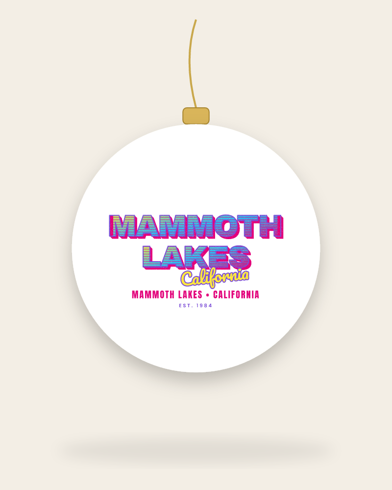 Mammoth Lakes Music TV Ceramic Ornament
