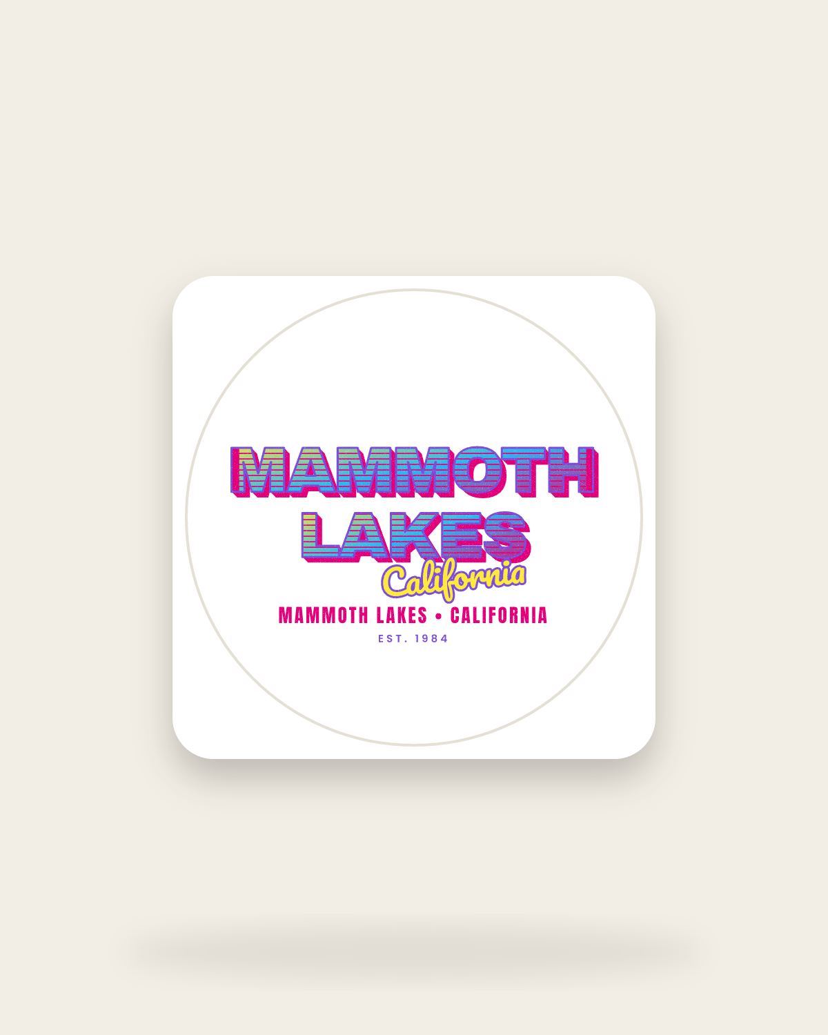 Mammoth Lakes Music TV Kiss-Cut Sticker in White