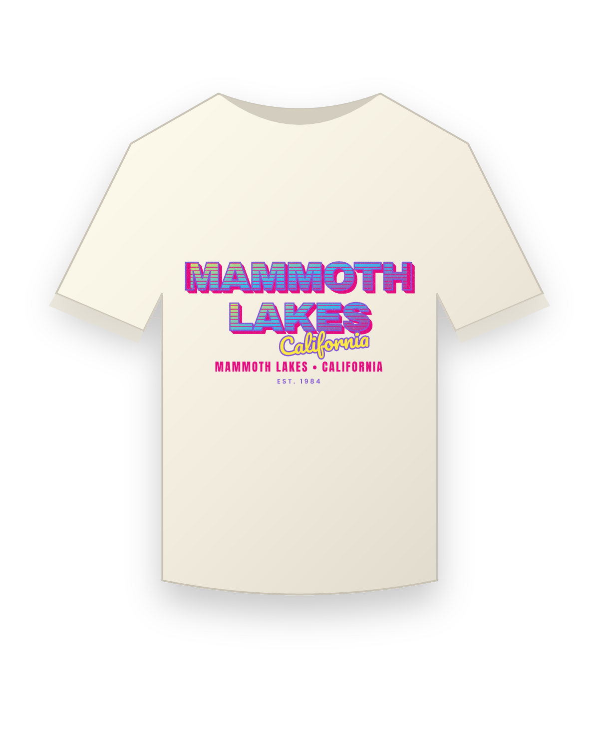 Mammoth Lakes Music TV Vintage Wash Tee in Ivory