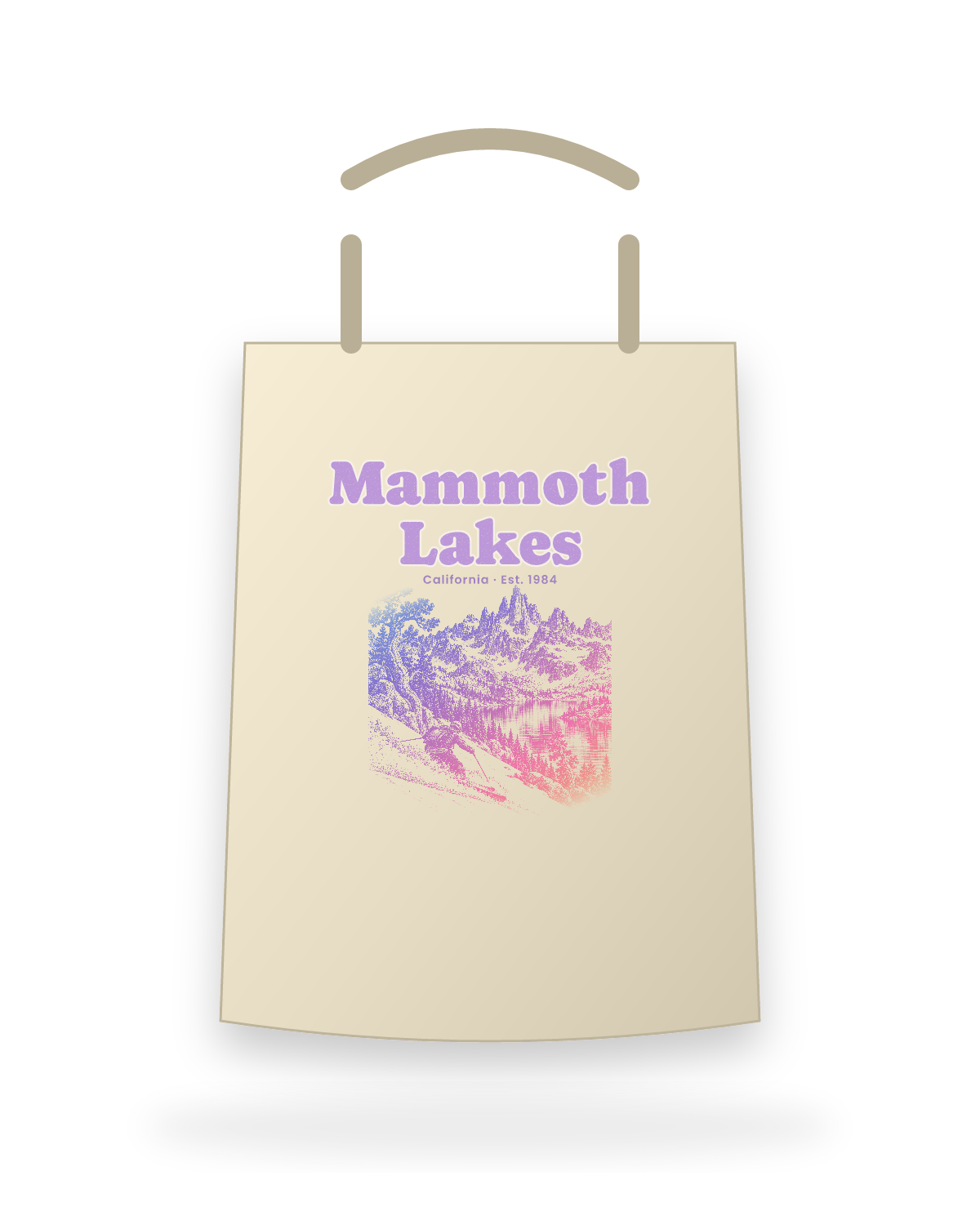 Mammoth Lakes The Minarets Canvas Tote in Beige