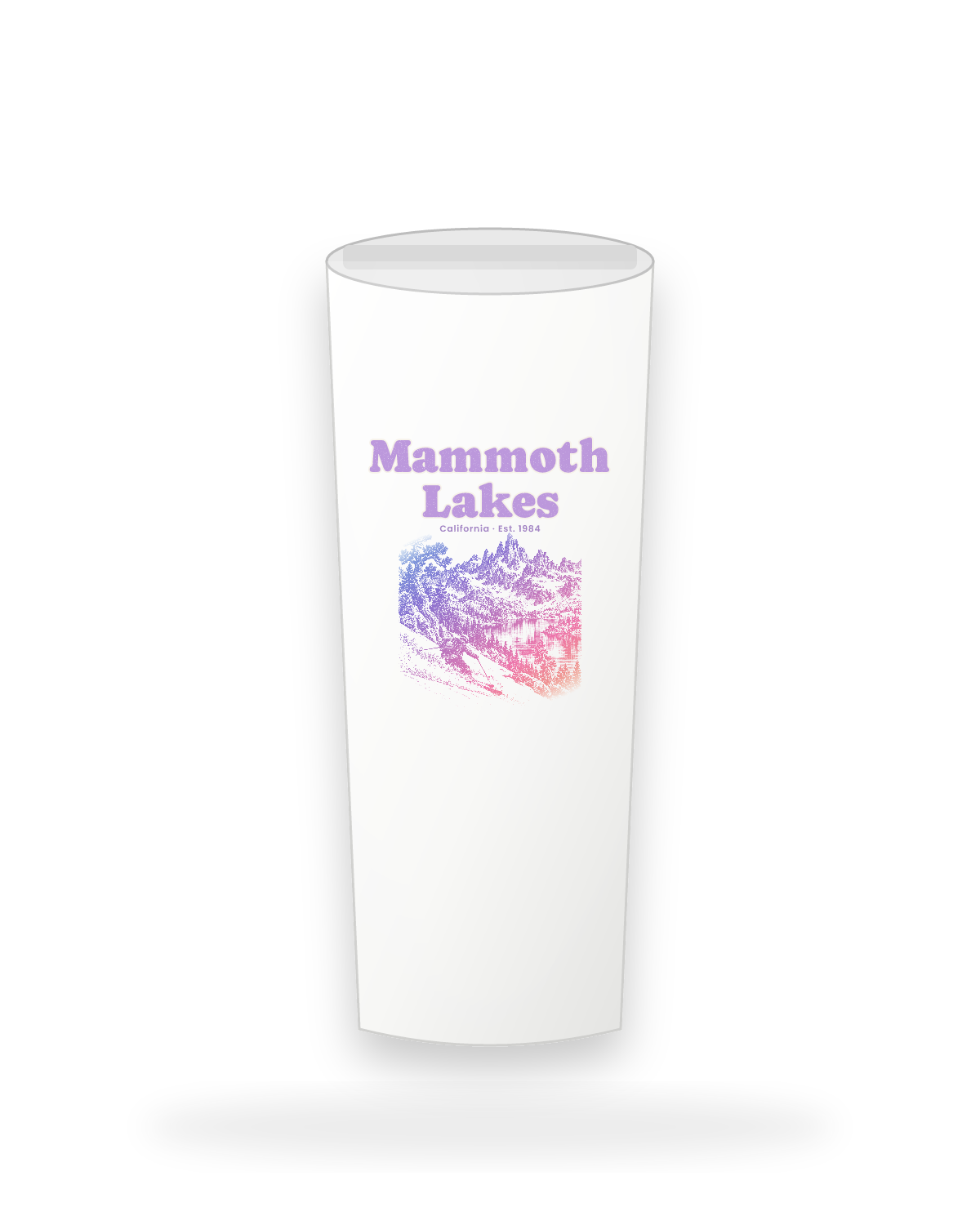 Mammoth Lakes The Minarets Insulated Tumbler 20oz in White