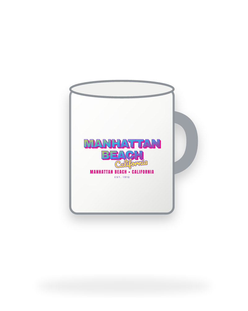 Manhattan Beach Music TV Enamel Camp Mug