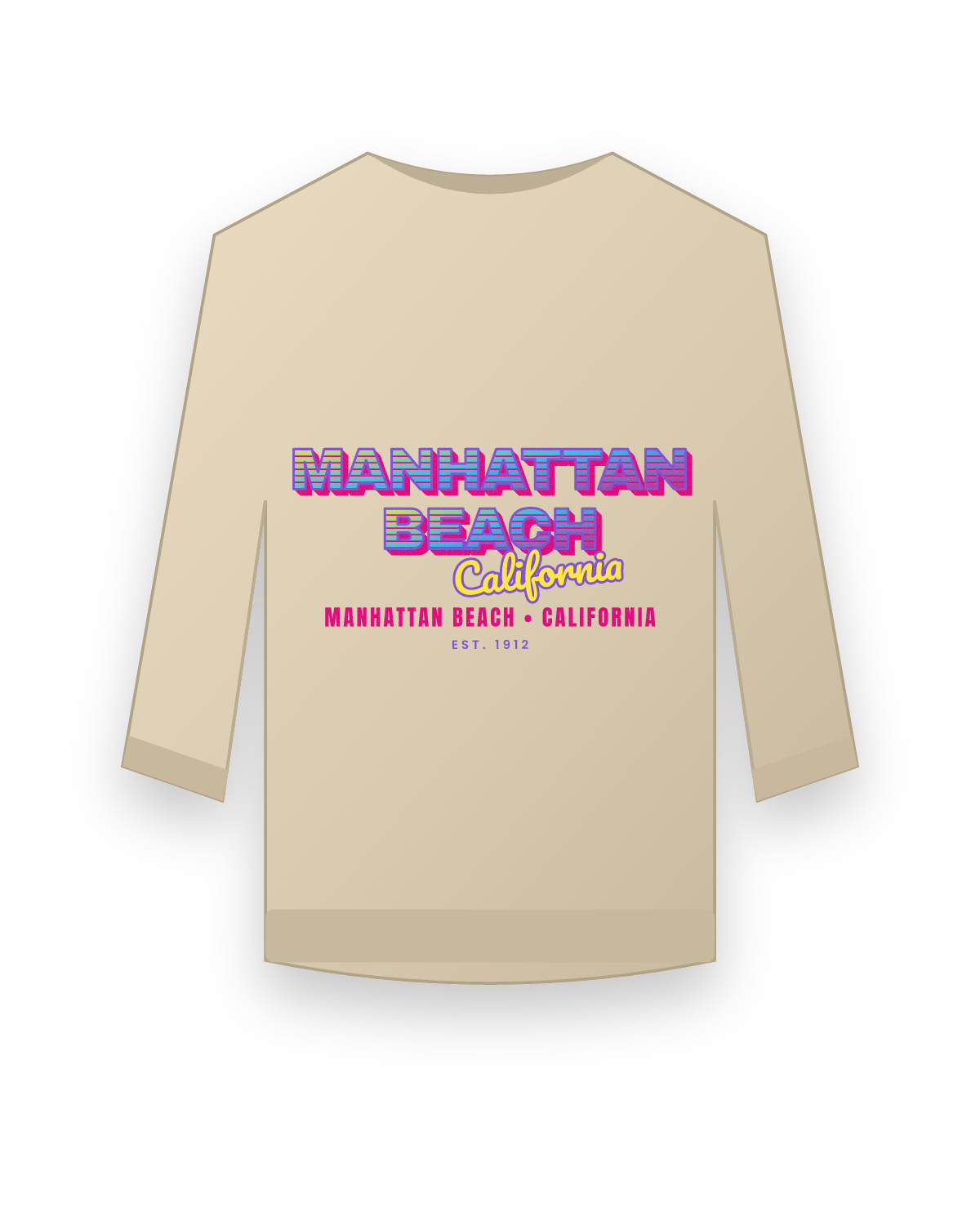 Manhattan Beach Music TV Crewneck Sweatshirt in Sand