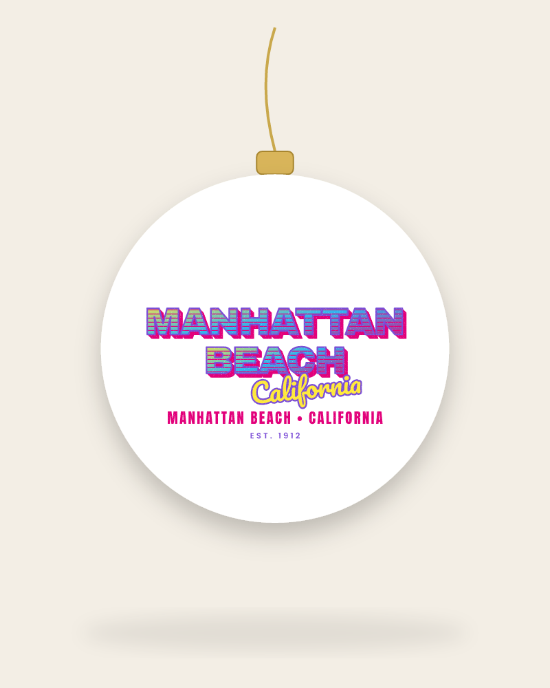 Manhattan Beach Music TV Ceramic Ornament