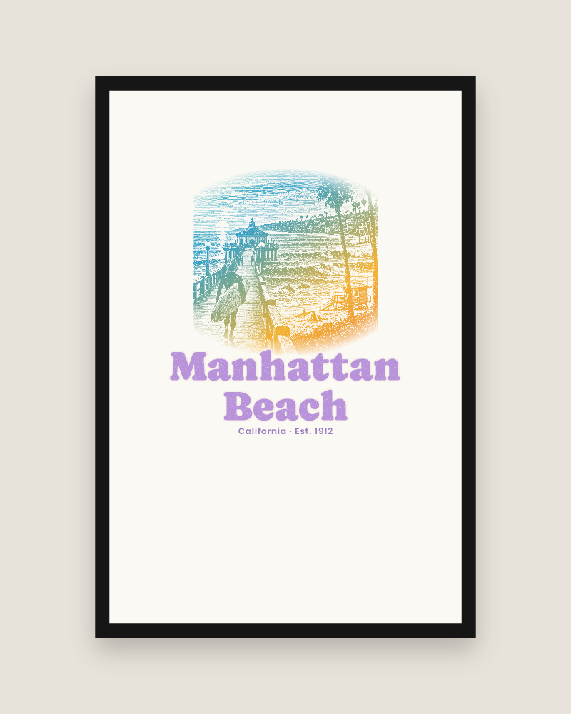 Manhattan Beach Pier Roundhouse Matte Poster