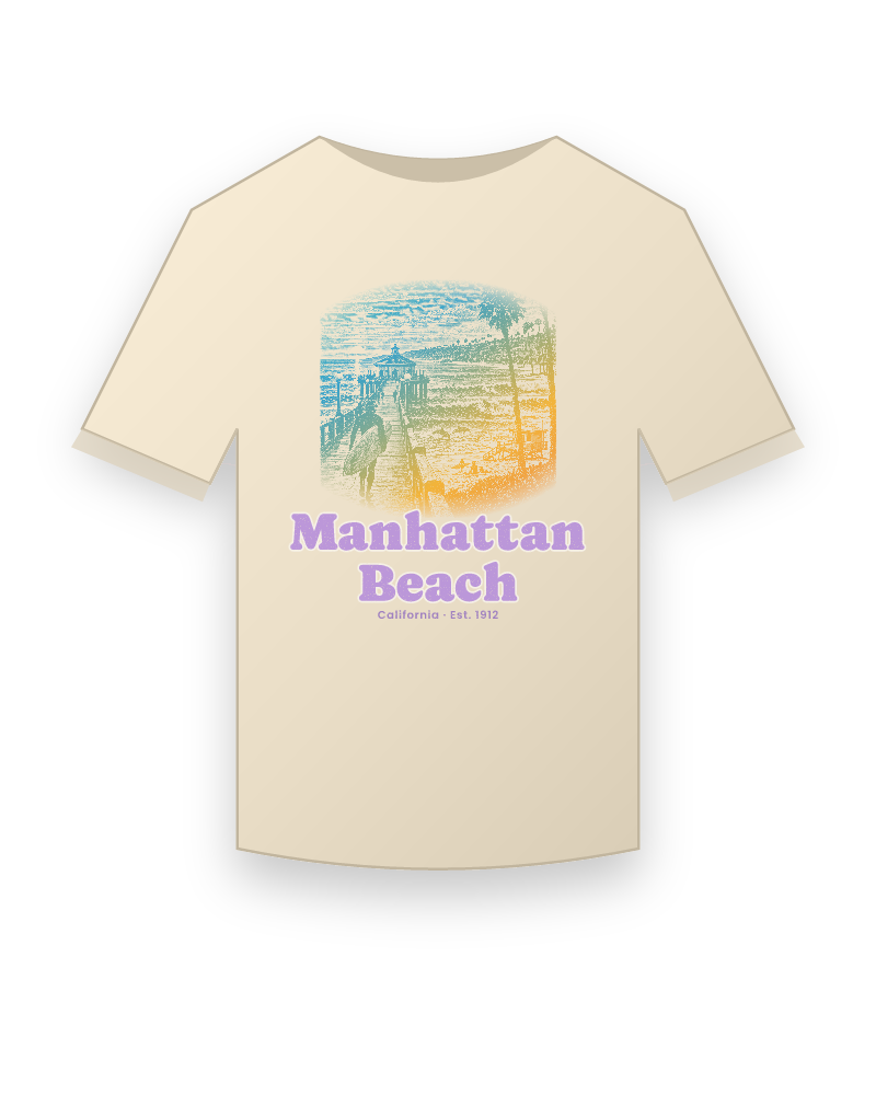 Manhattan Beach Pier Roundhouse Organic Cotton Tee