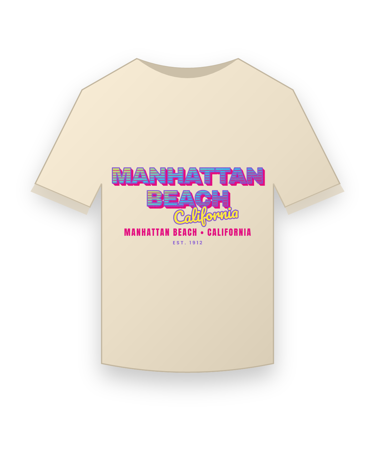 Manhattan Beach Music TV Classic Tee in Natural