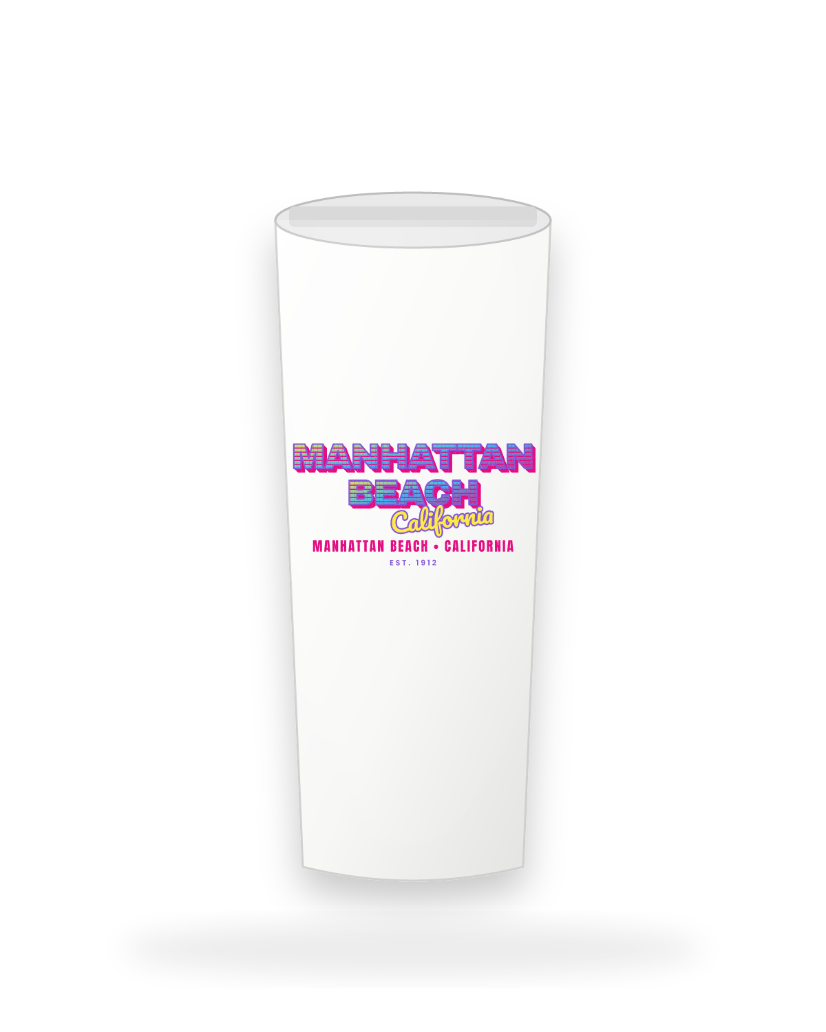 Manhattan Beach Music TV Insulated Tumbler 20oz in White