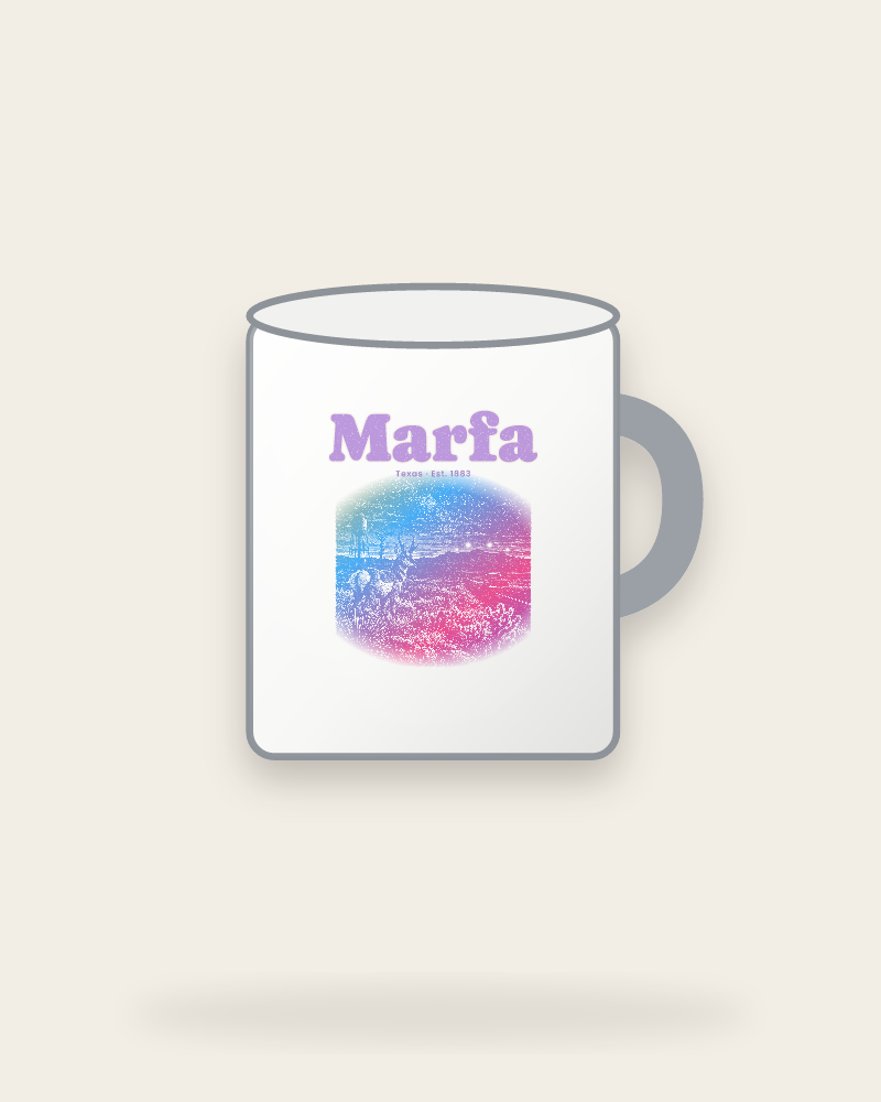 Marfa Desert Lights Enamel Camp Mug