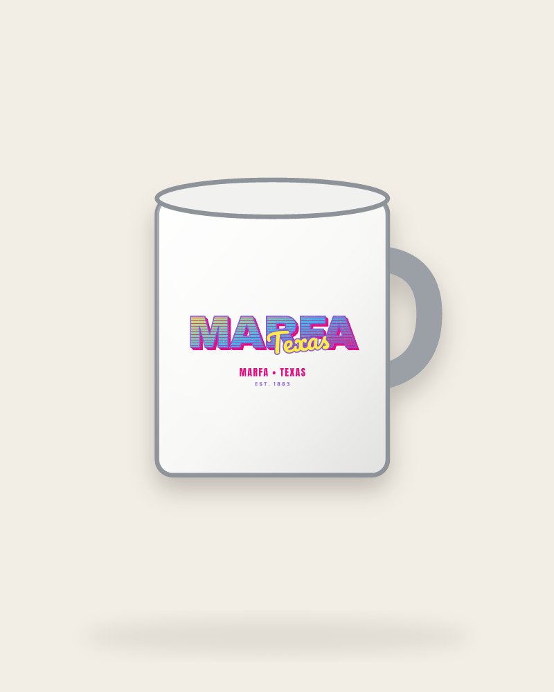Marfa Music TV Enamel Camp Mug