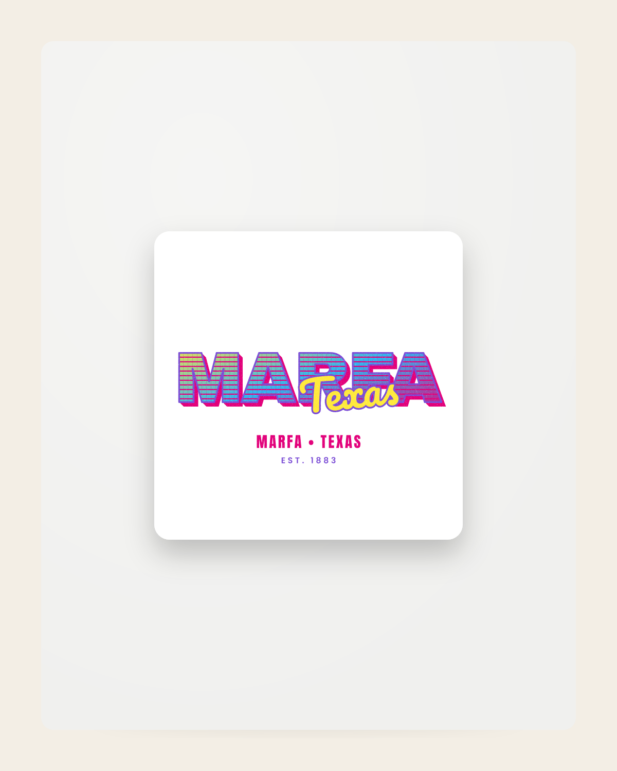 Marfa Music TV Fridge Magnet in White