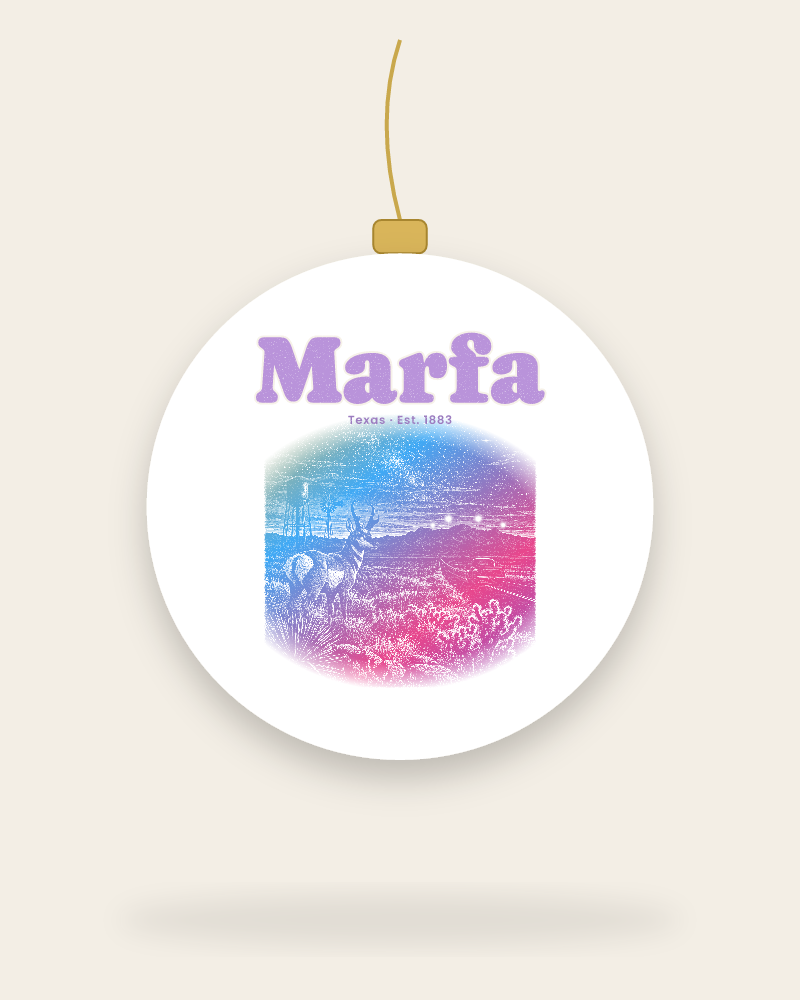 Marfa Desert Lights Ceramic Ornament