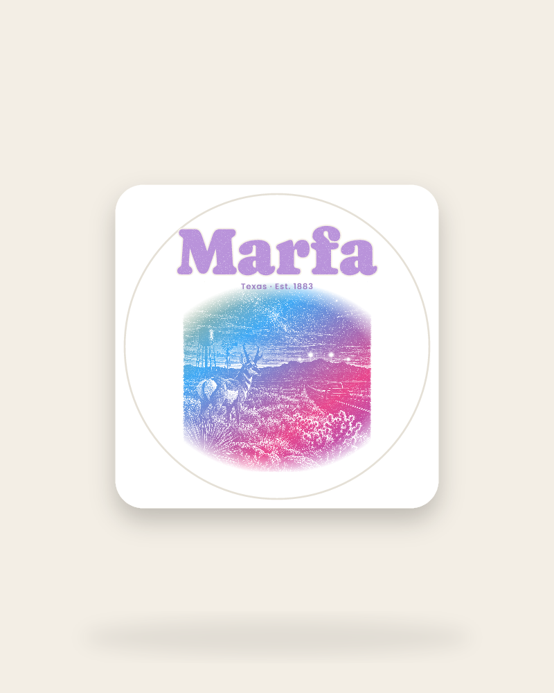 Marfa Desert Lights Kiss-Cut Sticker