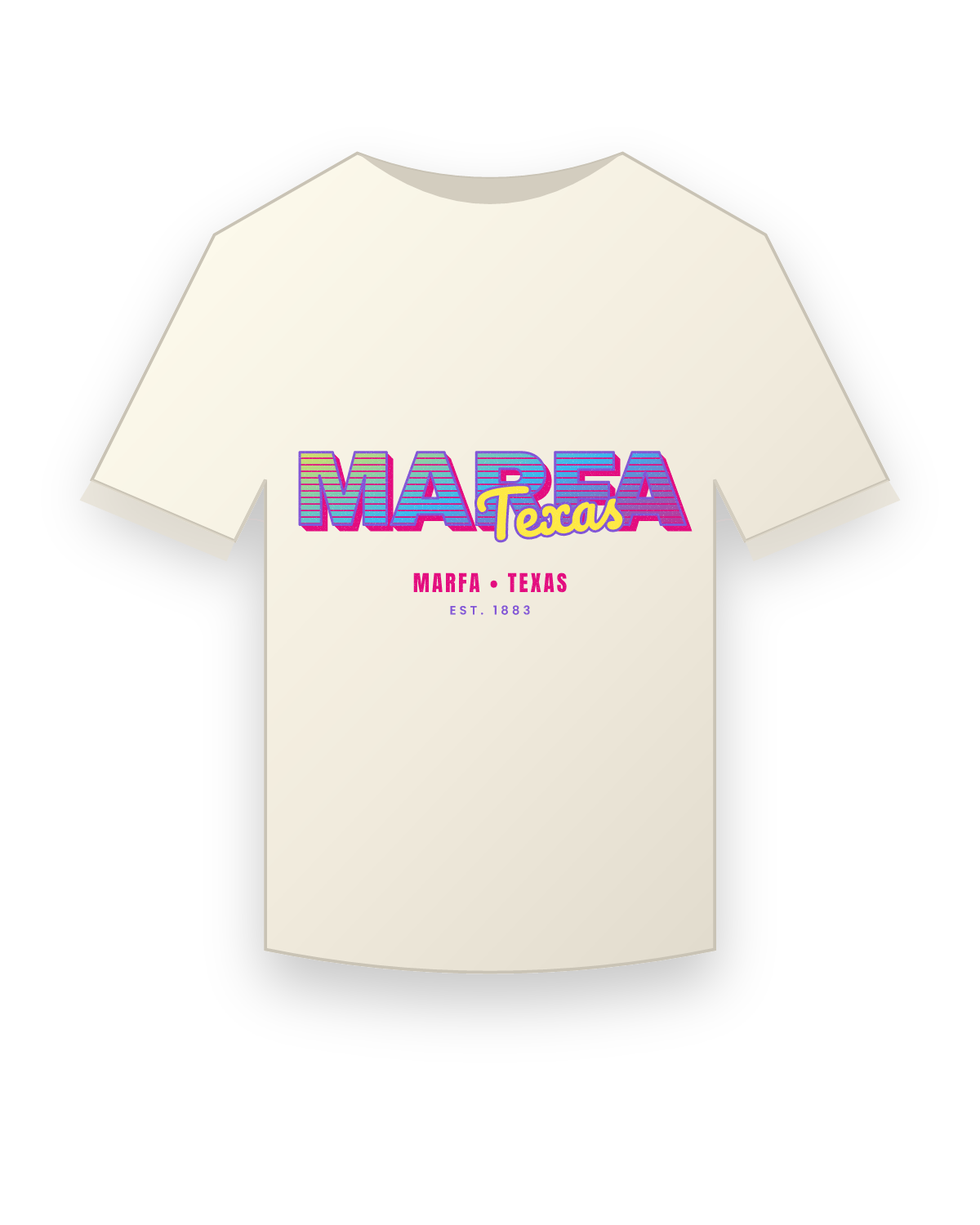 Marfa Music TV Vintage Wash Tee in Ivory