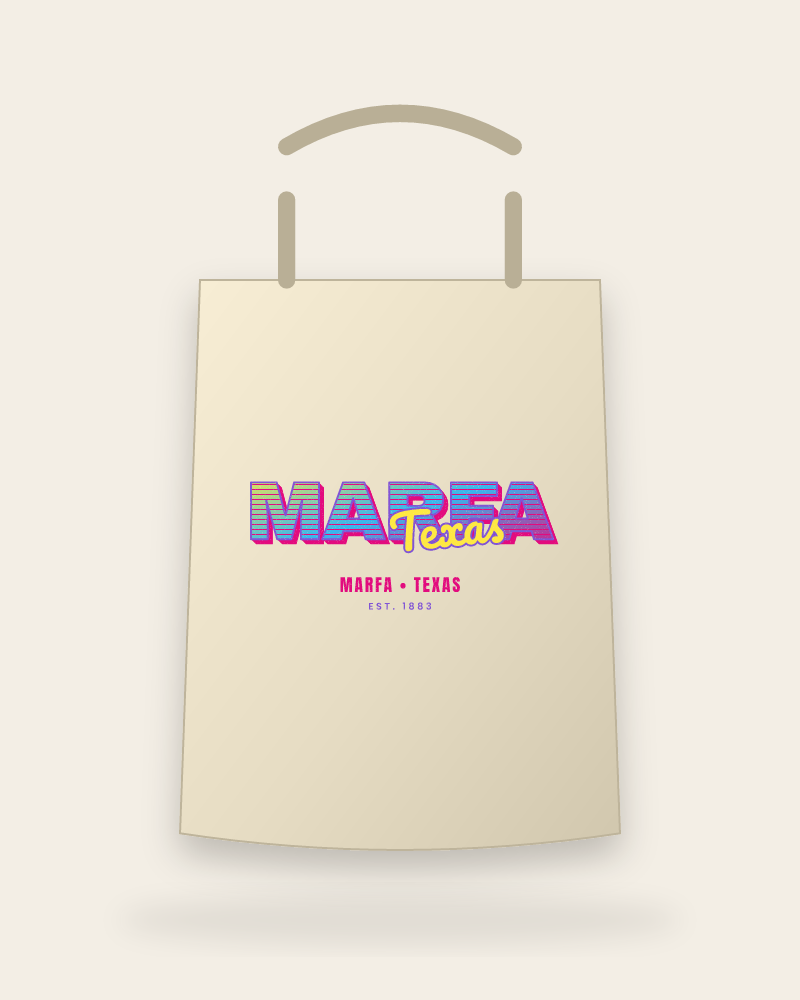 Marfa Music TV Canvas Tote