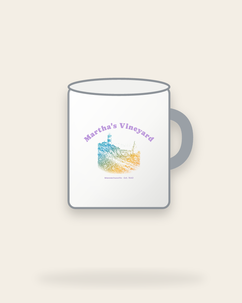 Martha's Vineyard Aquinnah Lighthouse Enamel Camp Mug