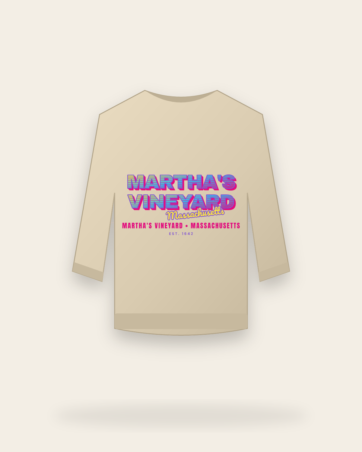 Martha's Vineyard Music TV Crewneck Sweatshirt in Sand