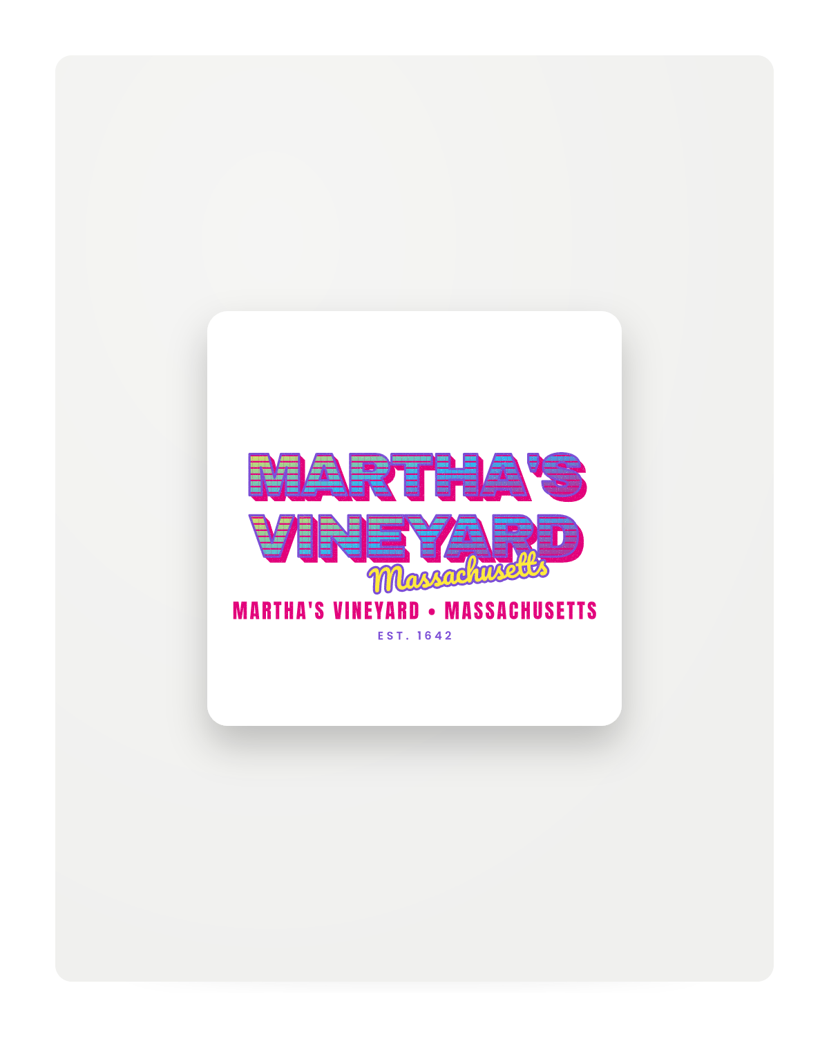 Martha's Vineyard Music TV Fridge Magnet in White