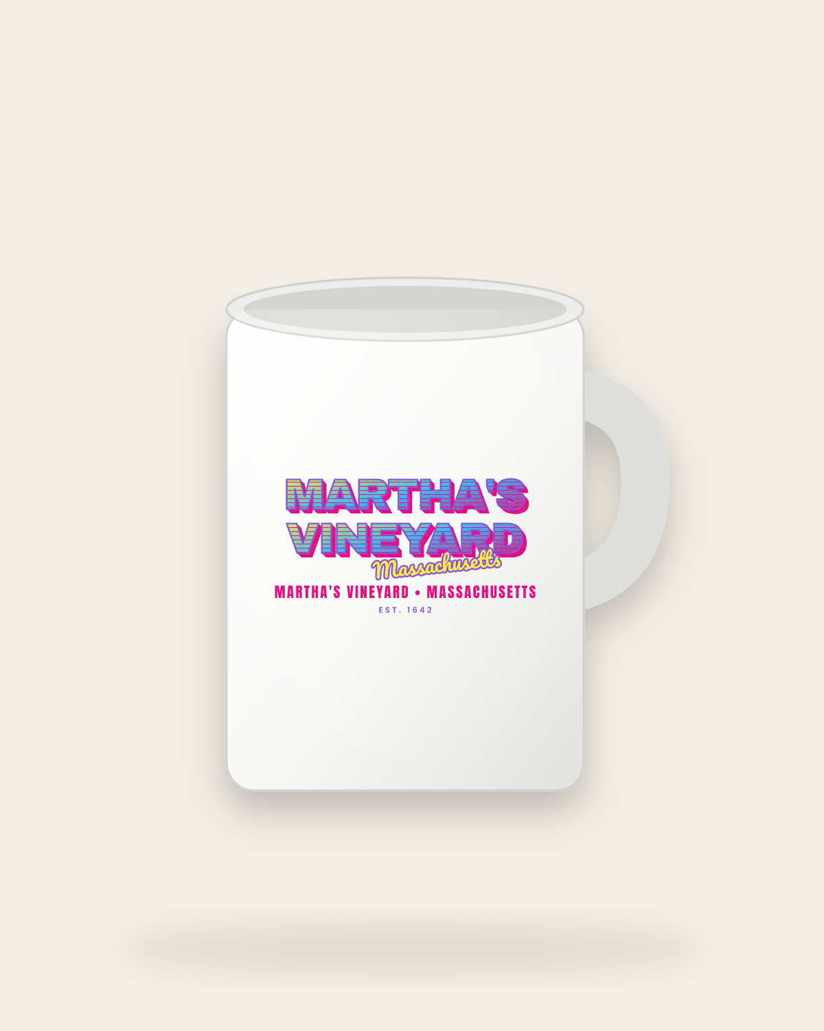 Martha's Vineyard Music TV Ceramic Mug 15oz in White