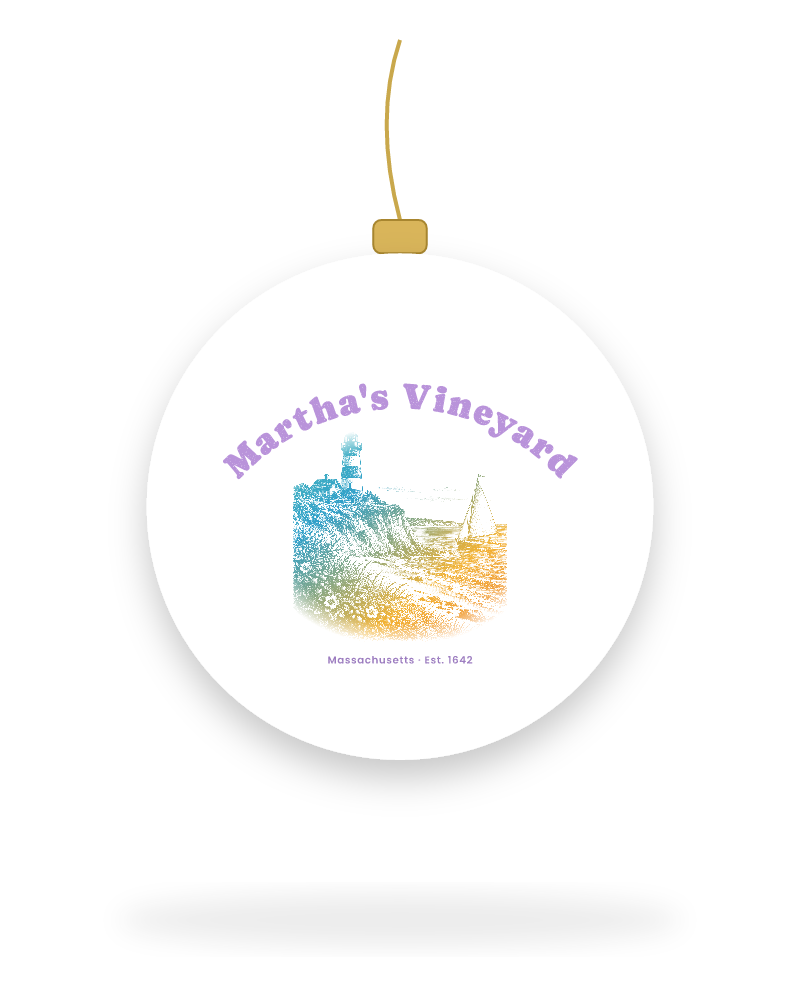 Martha's Vineyard Aquinnah Lighthouse Ceramic Ornament