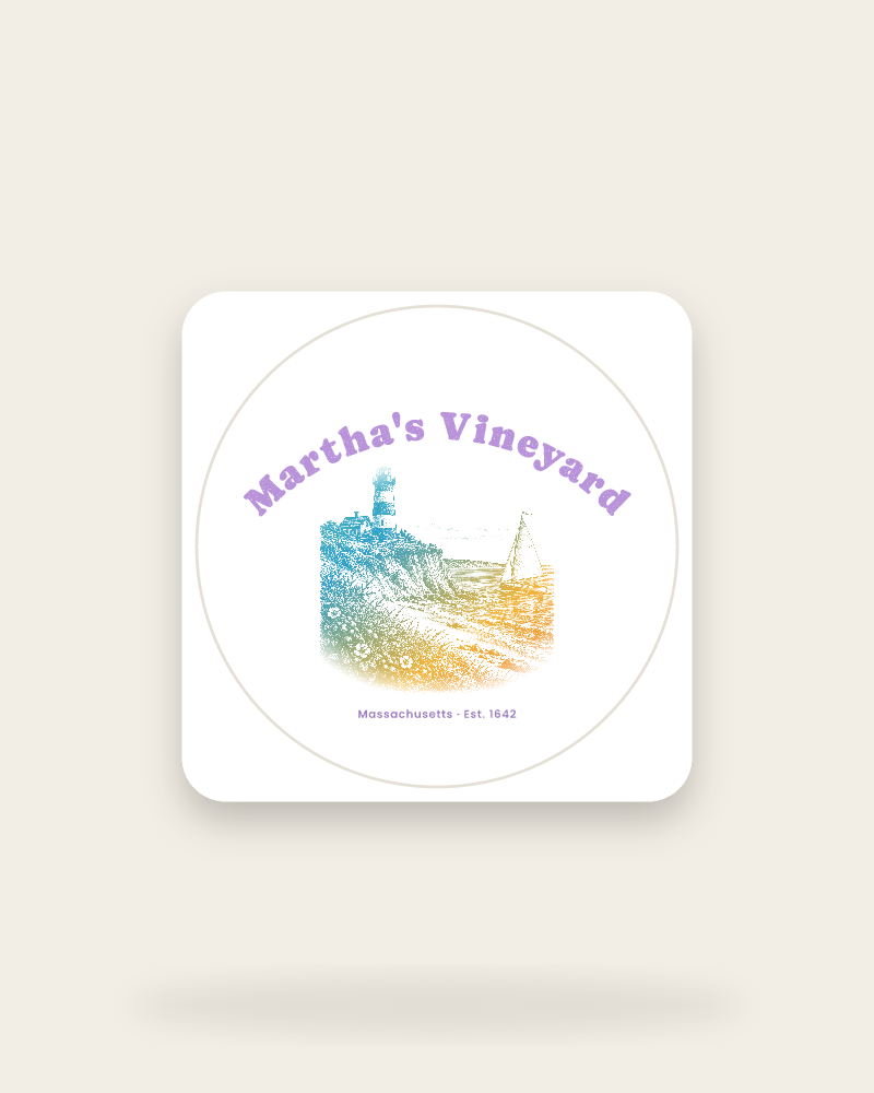 Martha's Vineyard Aquinnah Lighthouse Kiss-Cut Sticker