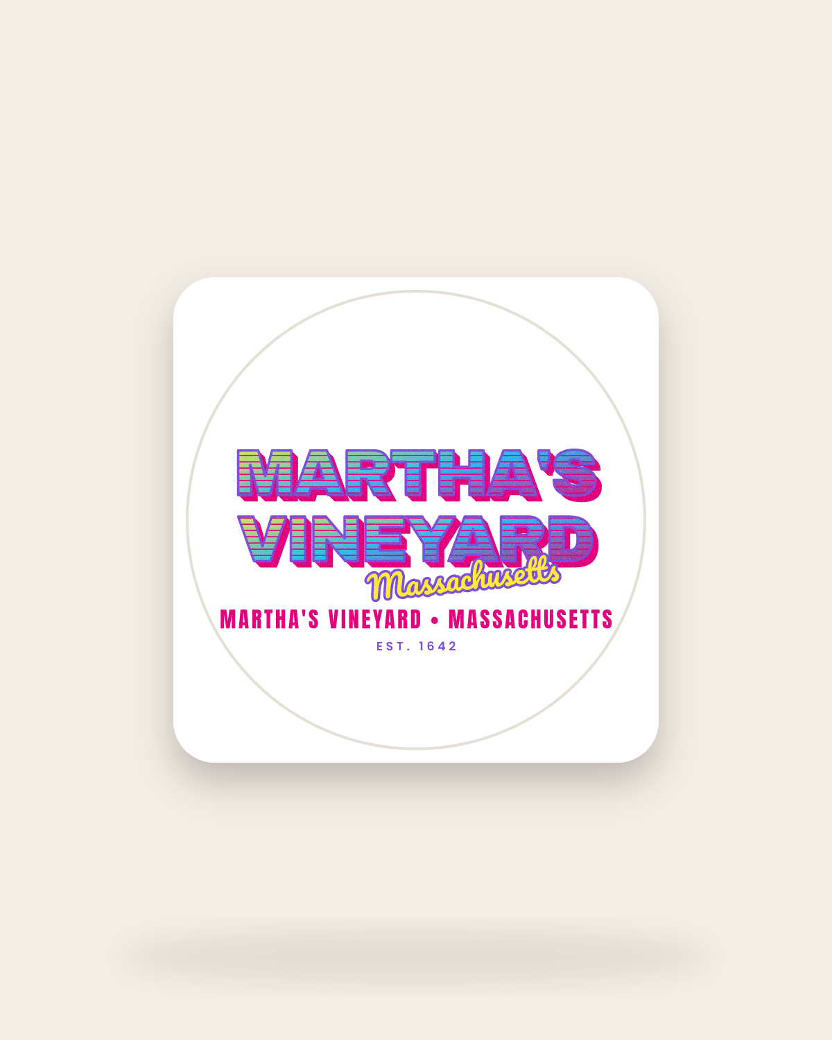 Martha's Vineyard Music TV Kiss-Cut Sticker in White