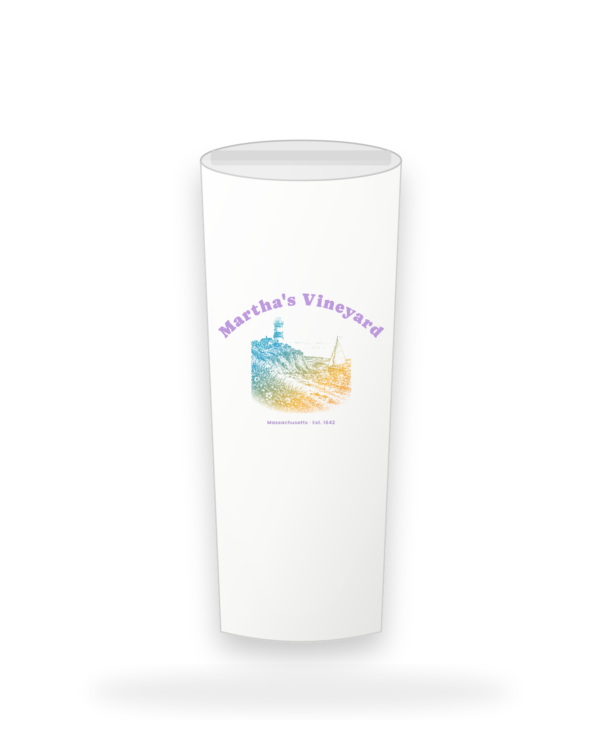 Martha's Vineyard Aquinnah Lighthouse Insulated Tumbler 20oz in White