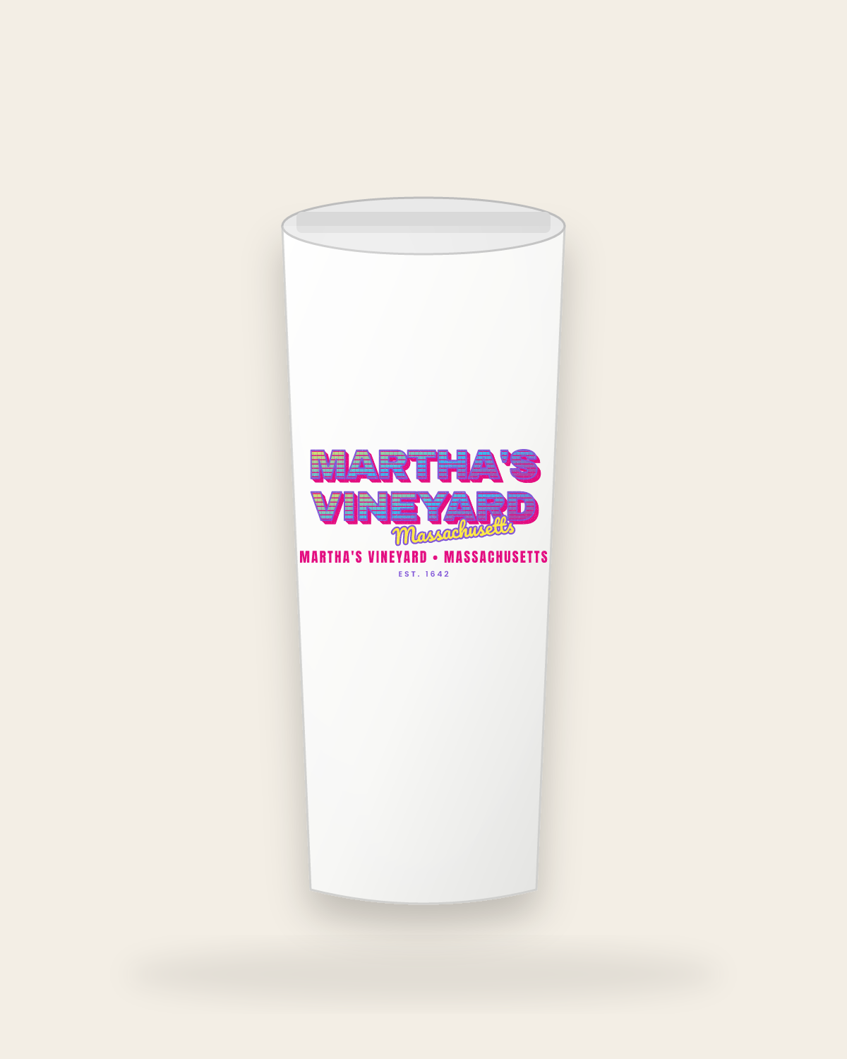 Martha's Vineyard Music TV Insulated Tumbler 20oz in White