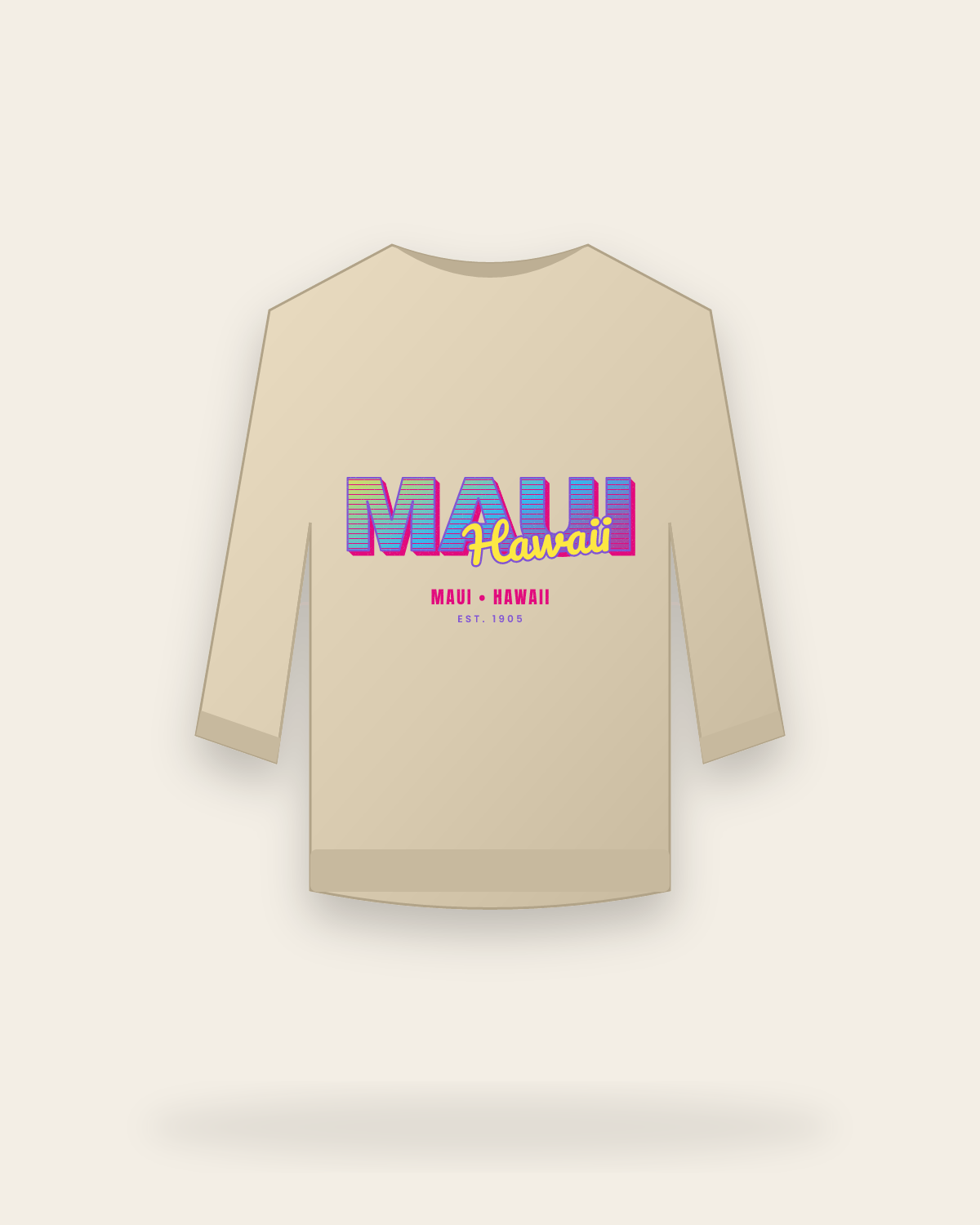 Maui Music TV Crewneck Sweatshirt in Sand