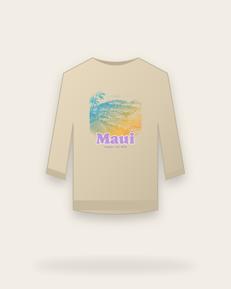 Maui Whale Fluke Crewneck Sweatshirt