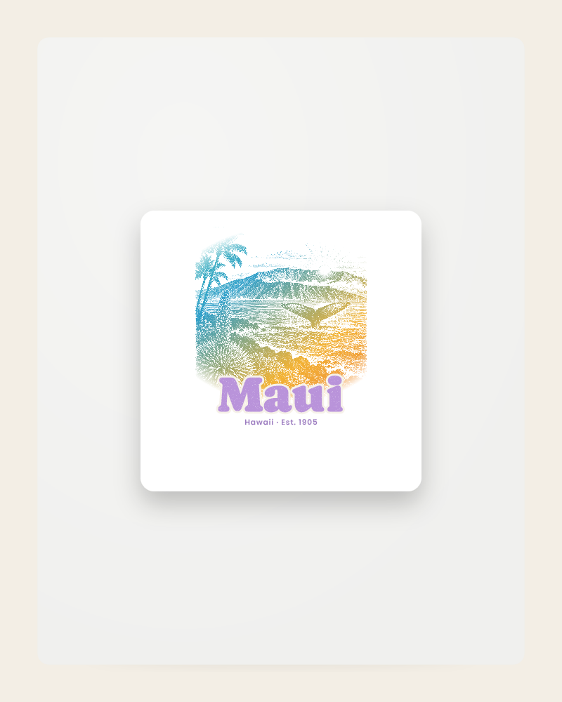 Maui Whale Fluke Fridge Magnet