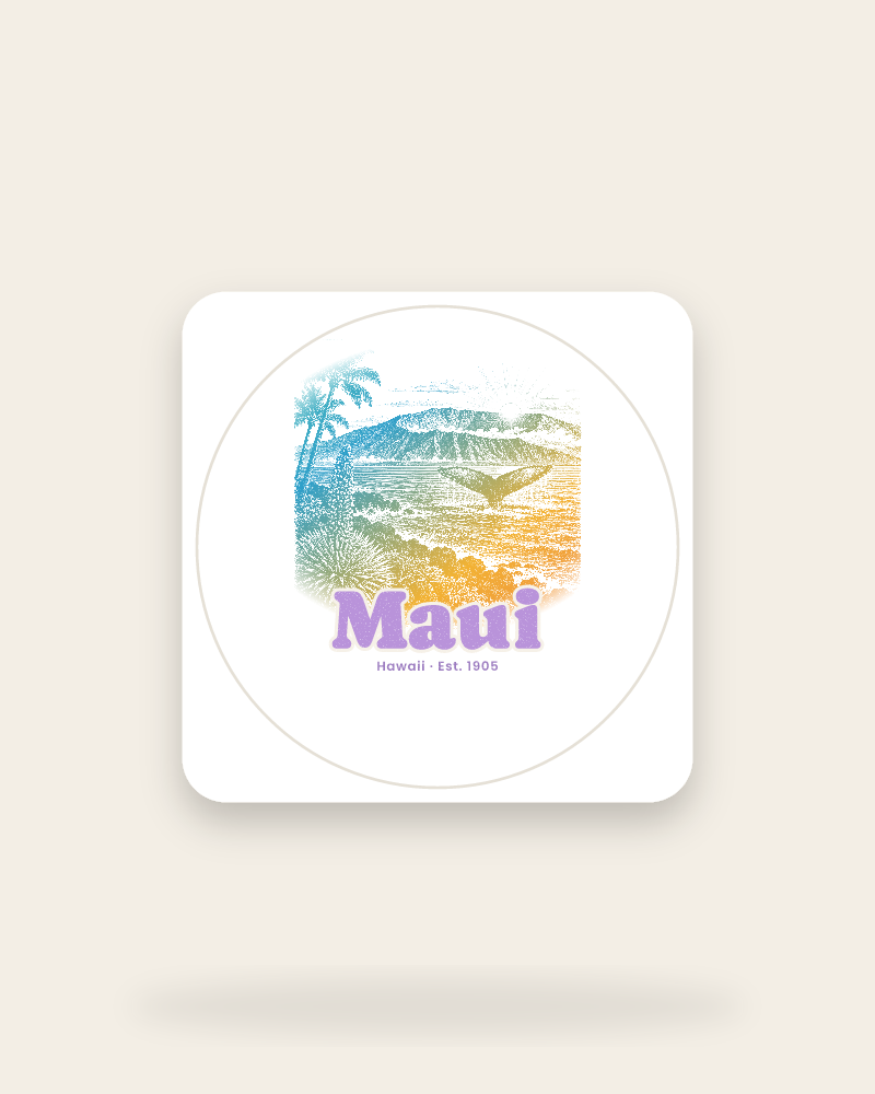 Maui Whale Fluke Kiss-Cut Sticker
