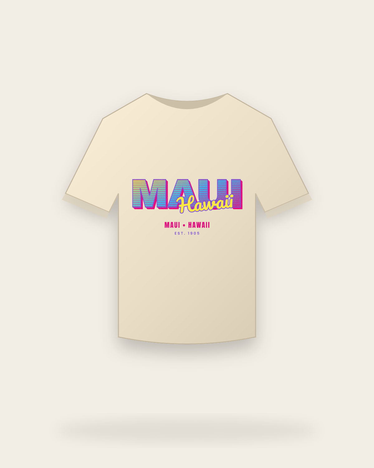 Maui Music TV Classic Tee in Natural