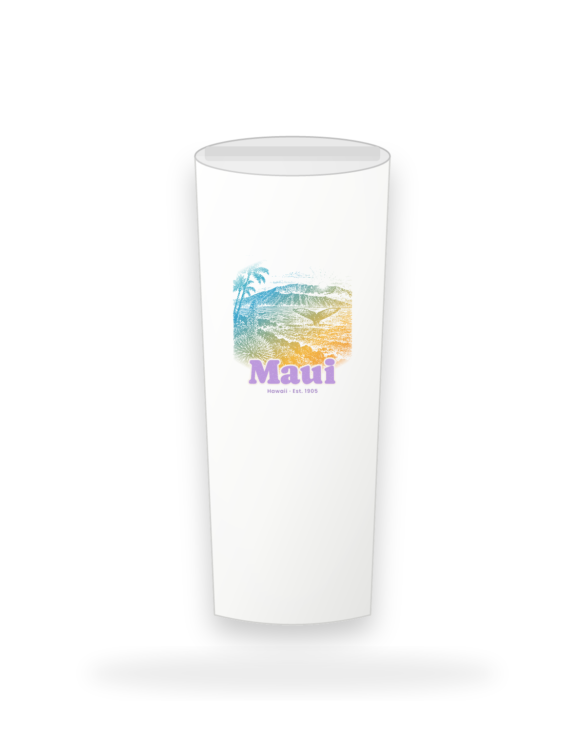 Maui Whale Fluke Insulated Tumbler 20oz in White