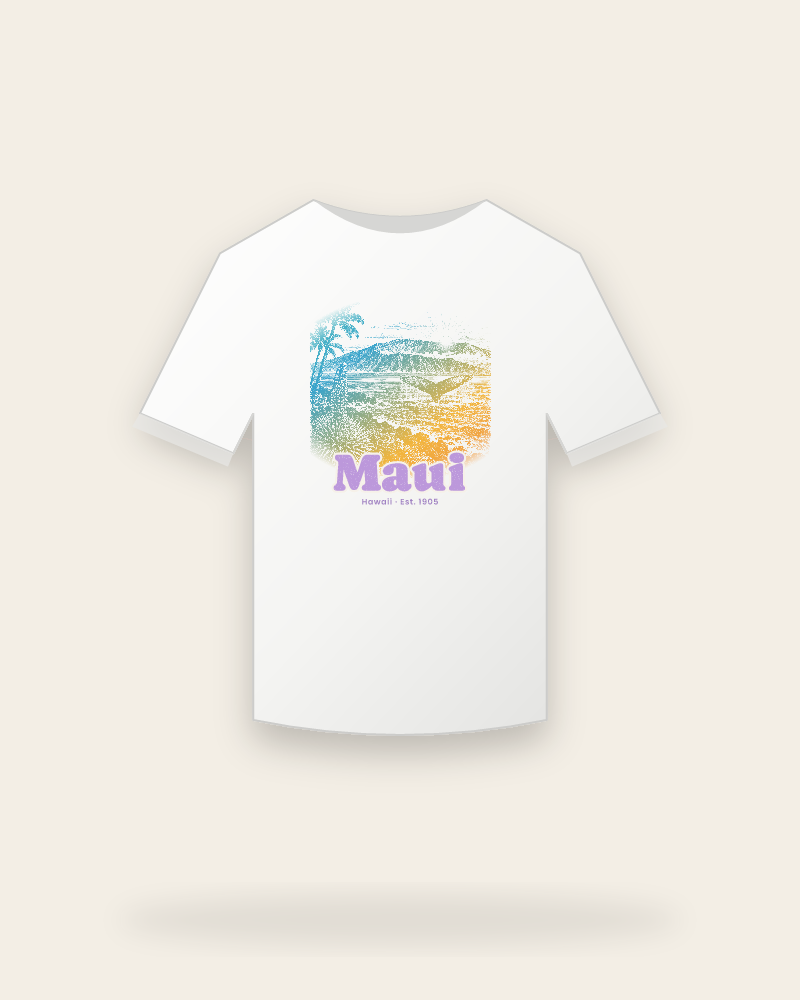 Maui Whale Fluke Youth Tee