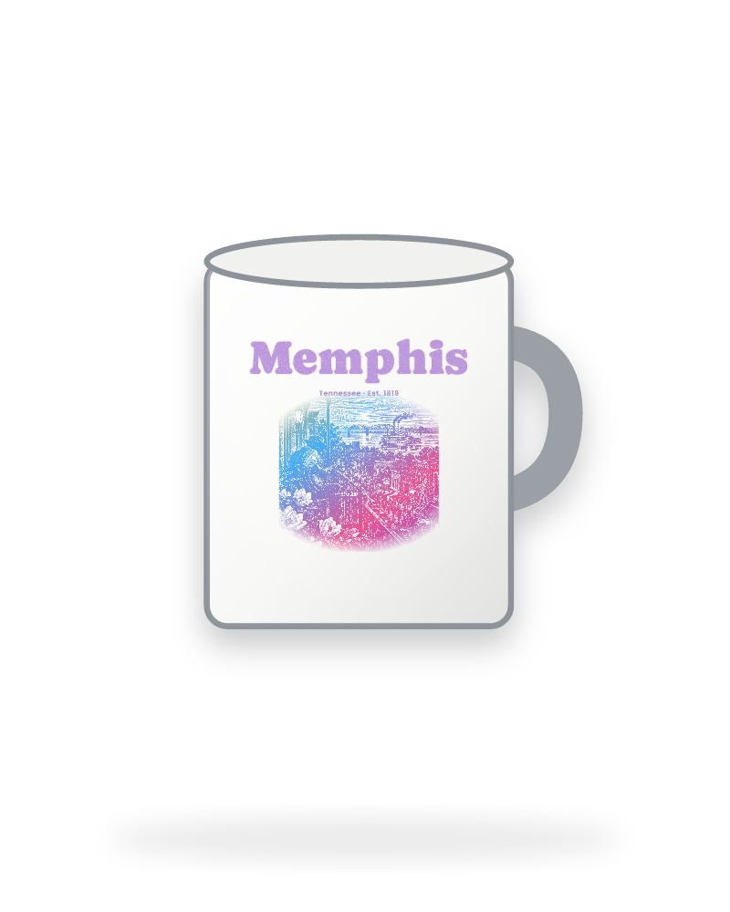 Memphis Balcony Blues Enamel Camp Mug