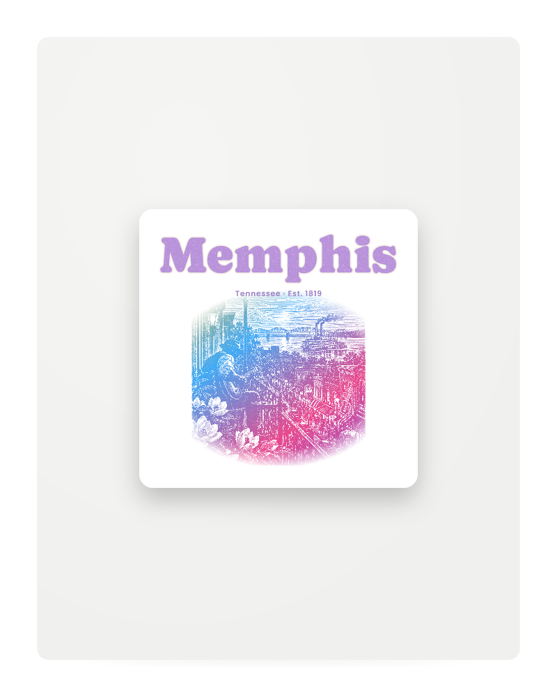 Memphis Balcony Blues Fridge Magnet