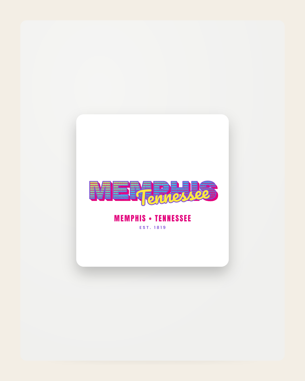 Memphis Music TV Fridge Magnet in White