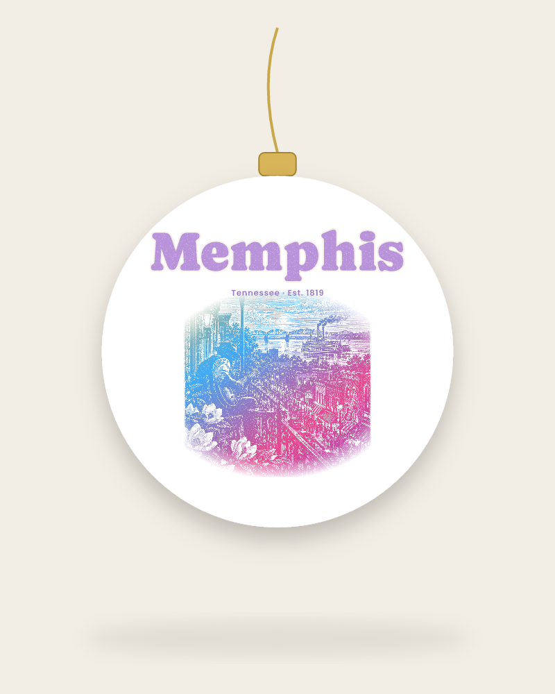 Memphis Balcony Blues Ceramic Ornament