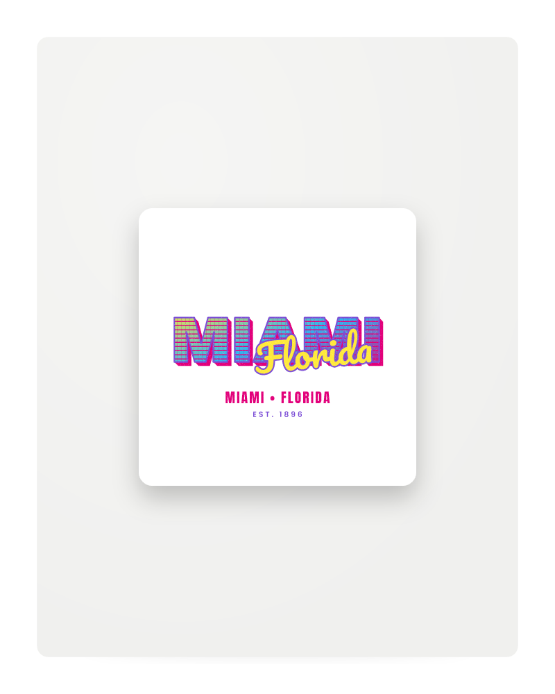 Miami Music TV Fridge Magnet