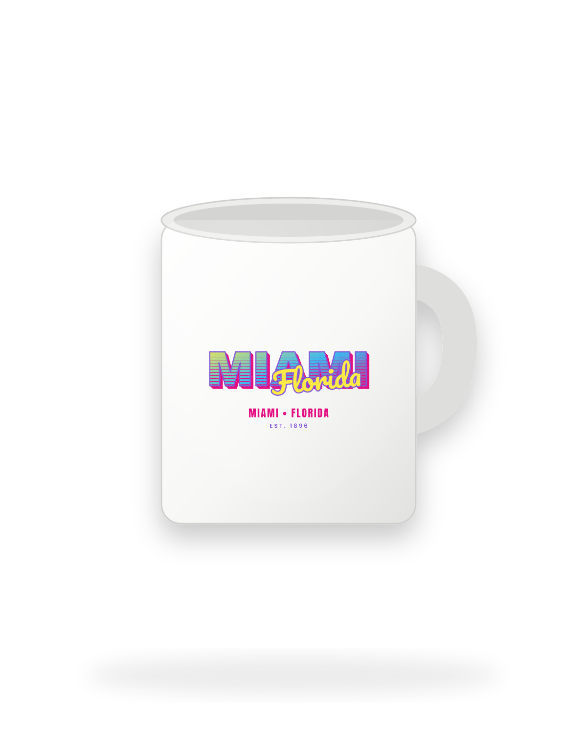 Miami Music TV Ceramic Mug 11oz in White