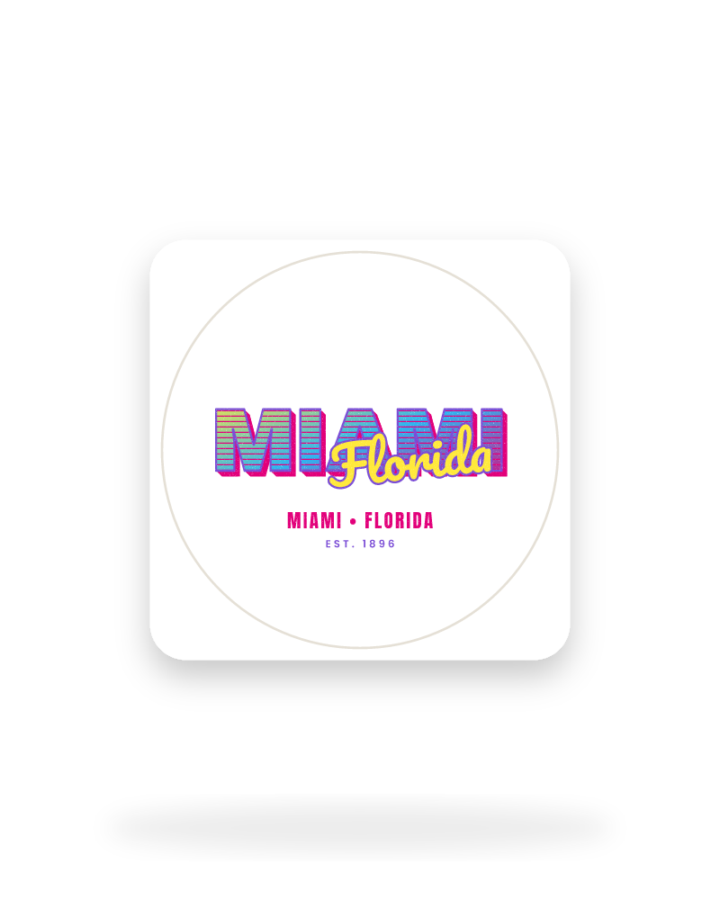 Miami Music TV Kiss-Cut Sticker