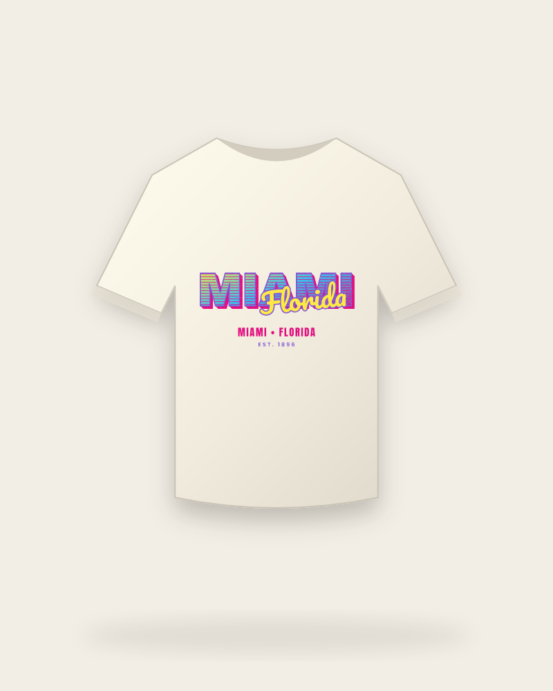 Miami Music TV Vintage Wash Tee